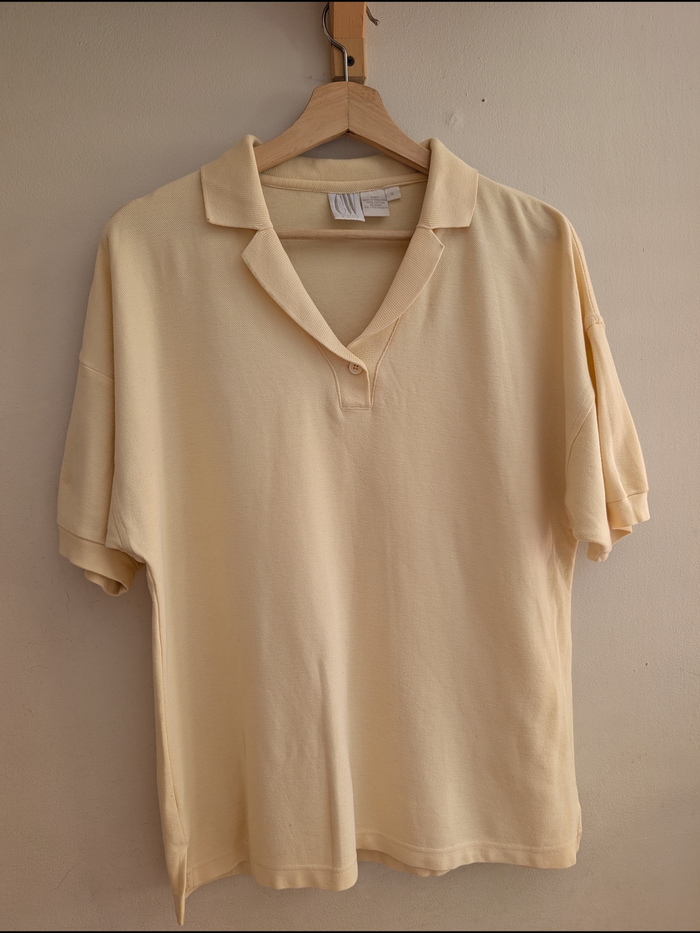 Vintage Open-Collar Polo Shirt